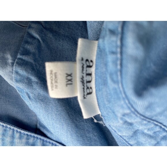 Ana Blue Denim Shirt Dress XXL - Picture 6 of 7